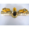 Brass gas ball valves yellow handle UL CSA 175PSI